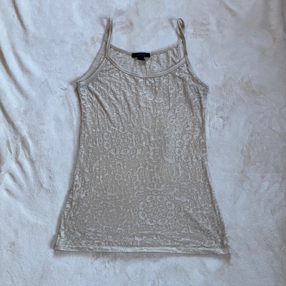 Express Tops - 💟5/25 Express size medium sheer gold tank top